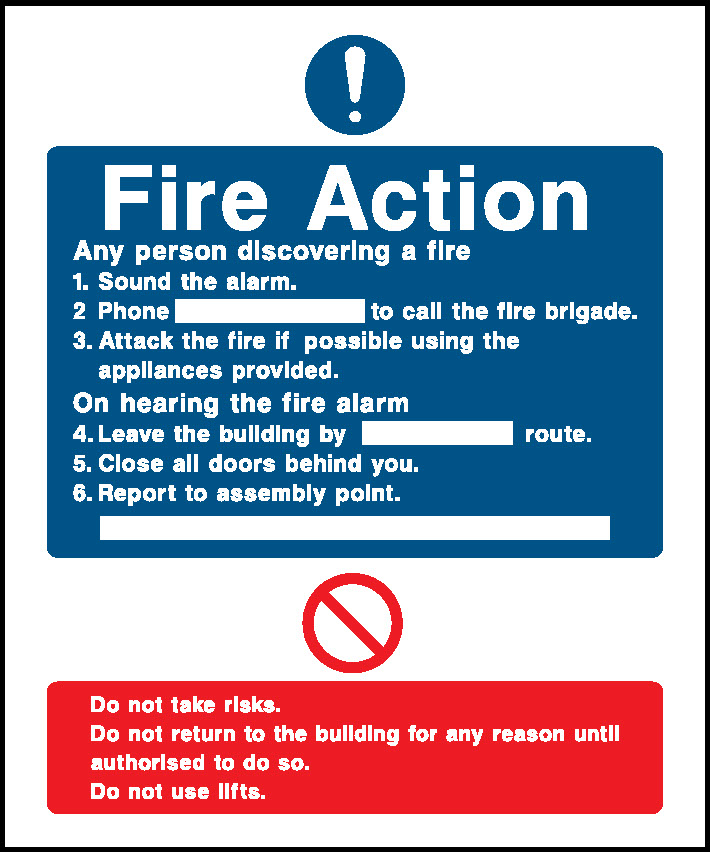 Fire Action Fire Action Signage - FACT0003