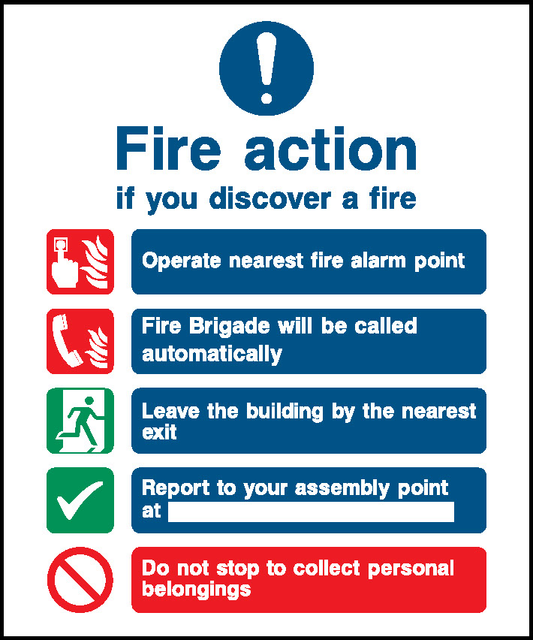 Fire Action Fire Action Signage - FACT0011