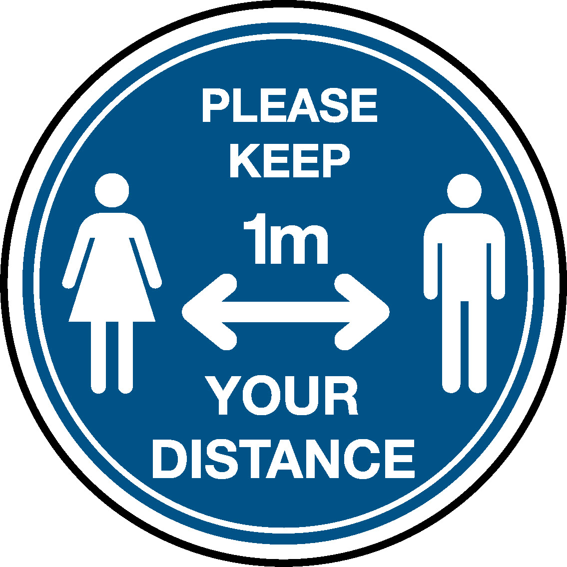 Please keep your distance 1m Floor Graphics Signage - FLOO0034