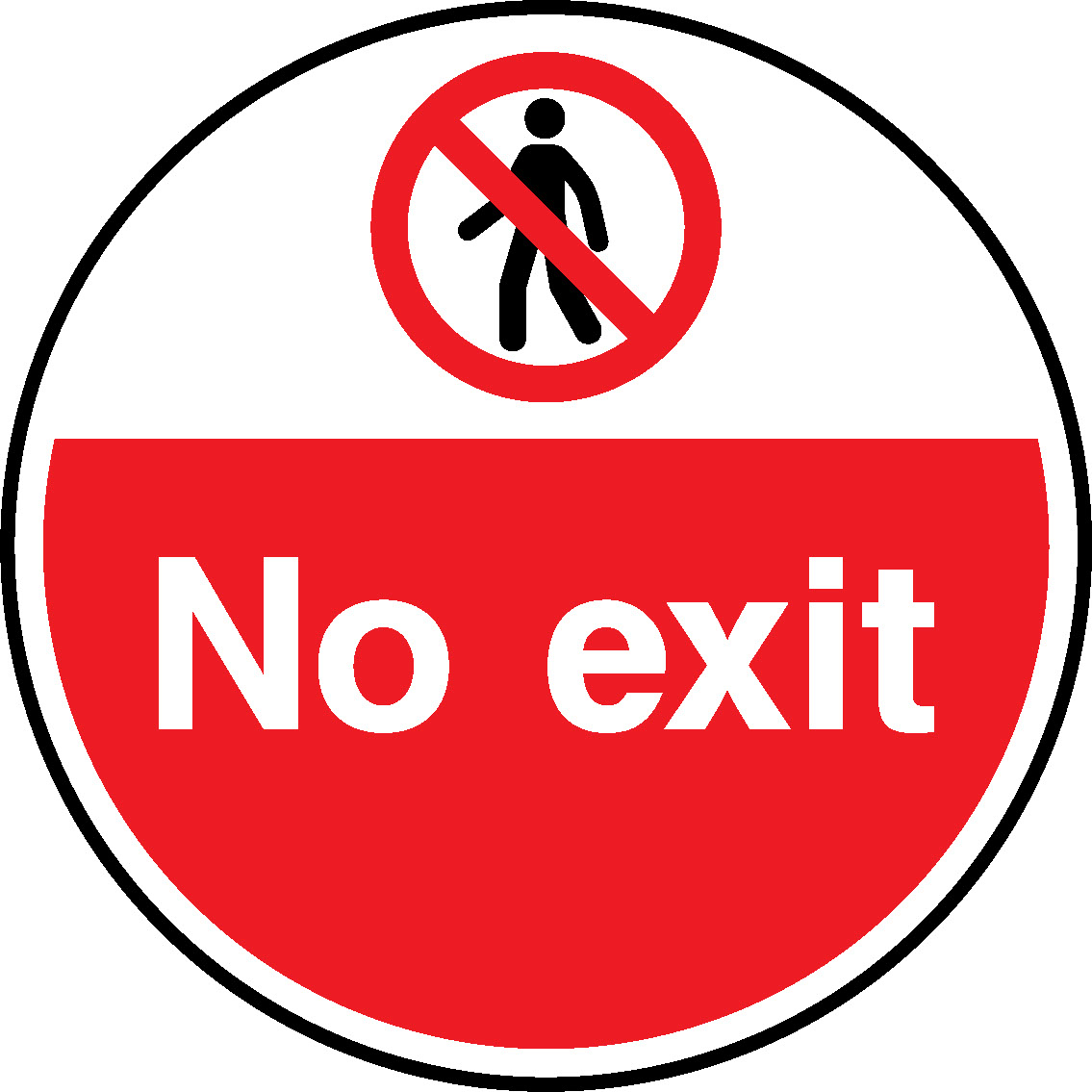 No Exit Floor Graphics Signage - FLOO0013