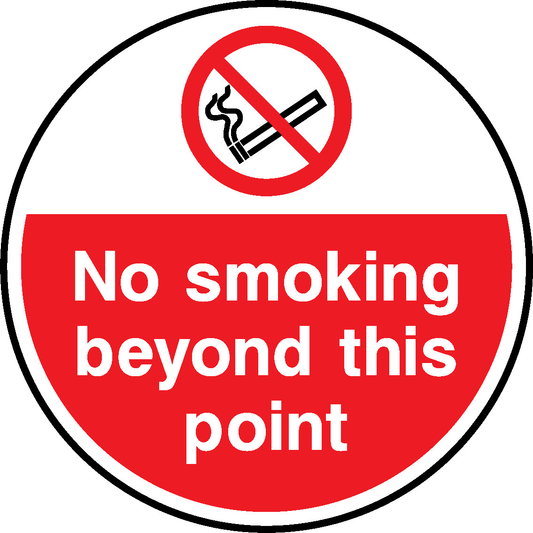 No Smoking Beyond This Point Floor Graphics Signage - FLOO0015