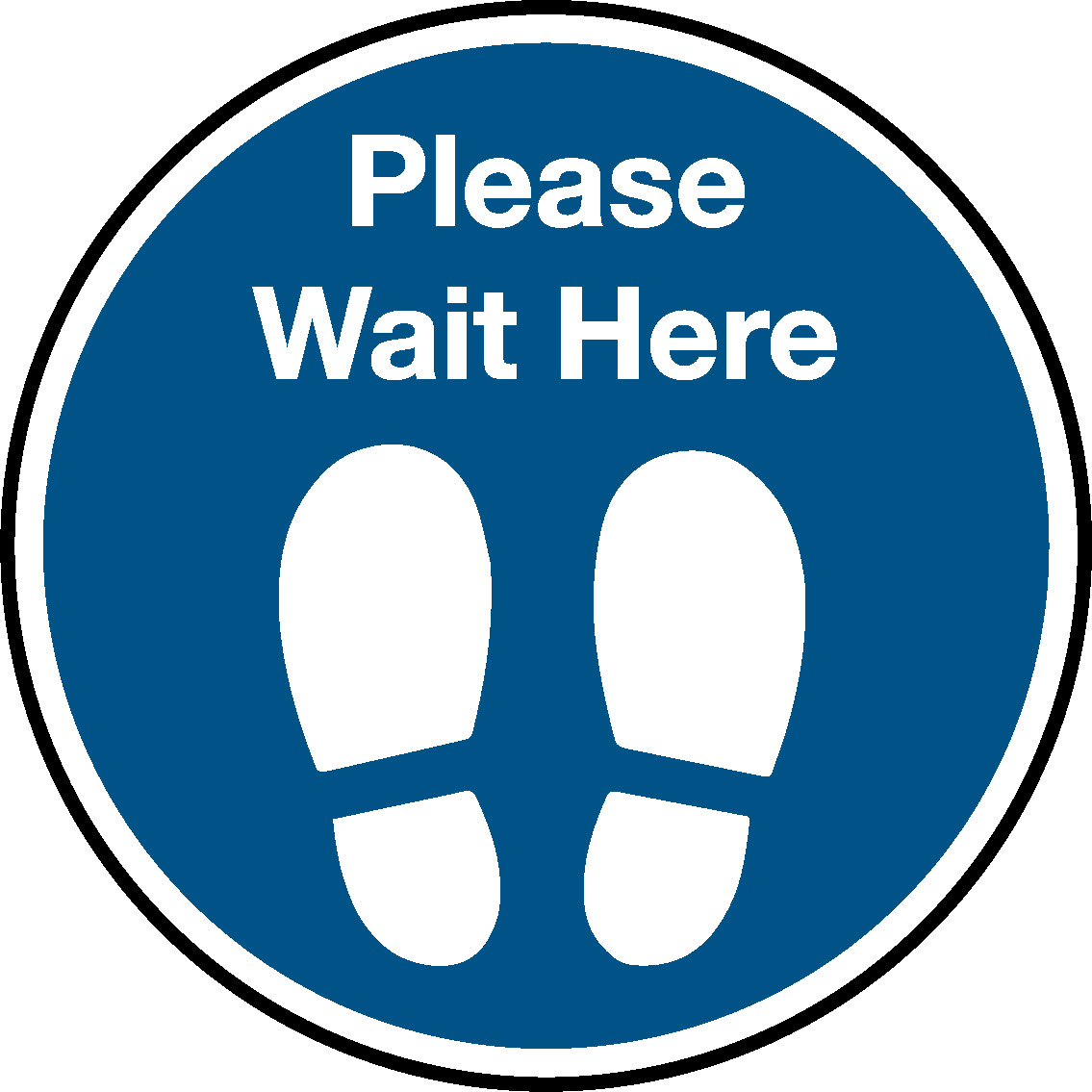 Please Wait Here Floor Graphics Signage - FLOO0030