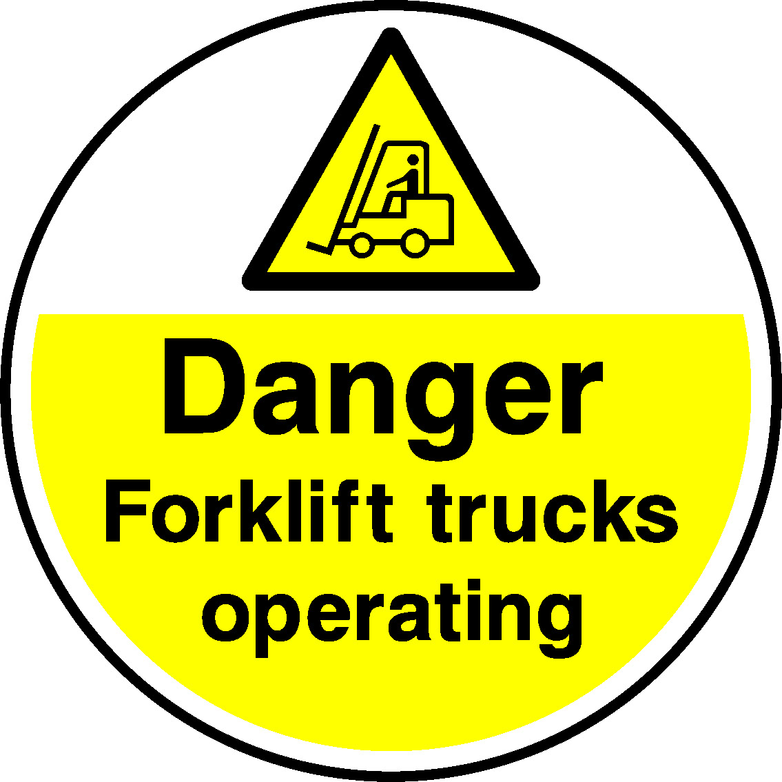 Danger Forklift Trucks Operating Floor Graphics Signage - FLOO0019