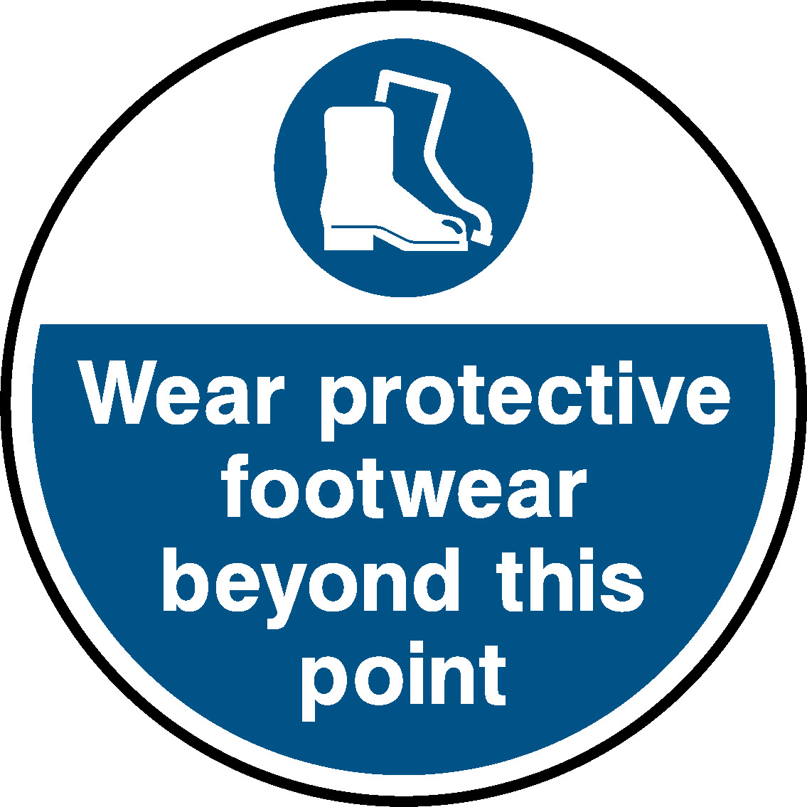 Wear Protective Footwear Beyond This Point Floor Graphics Signage - FLOO0009