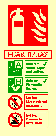 Foam Spiray Urd Fbtwnaue Fire Equipment Signage - FEQP0070