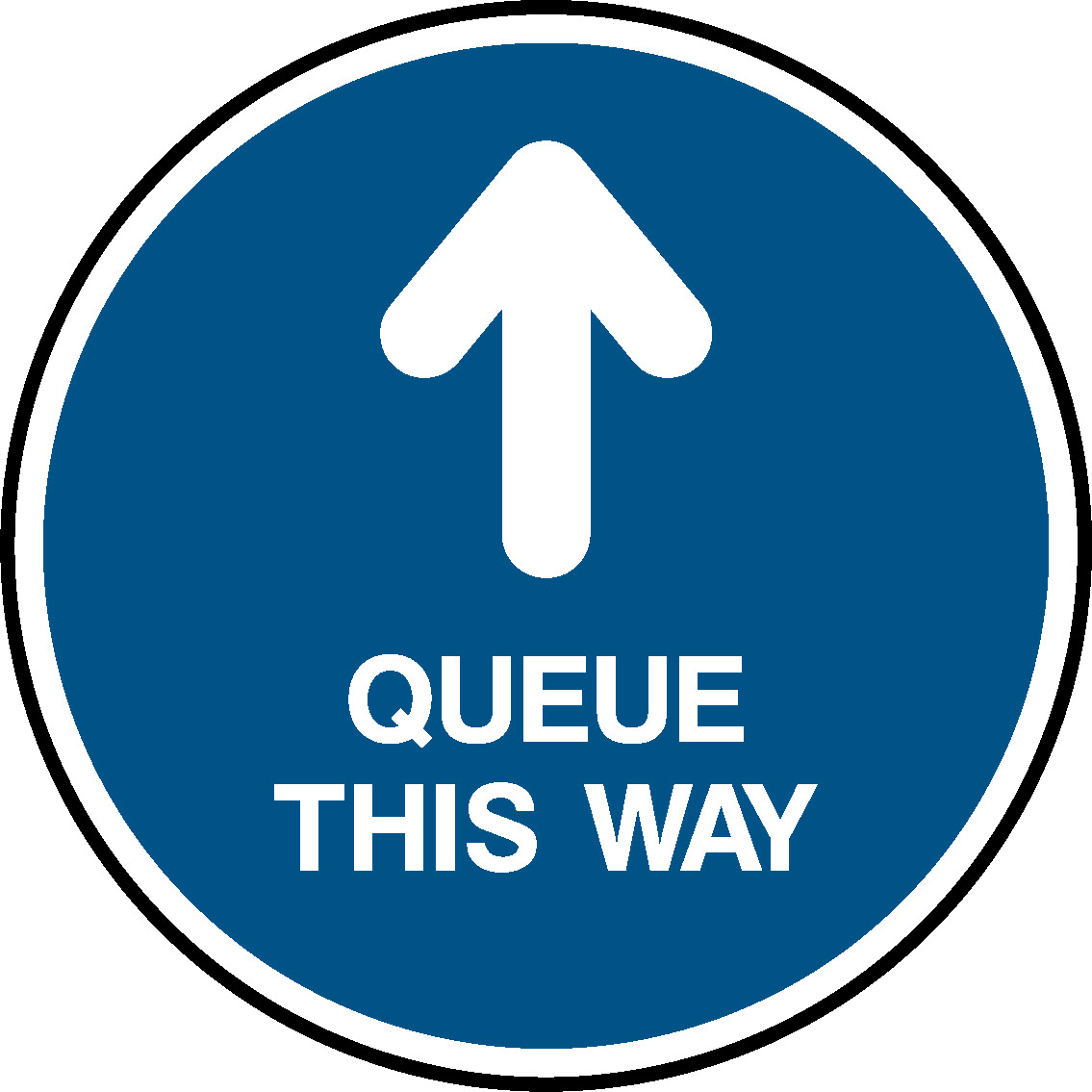 Queue This Way Floor Graphics Signage - FLOO0026