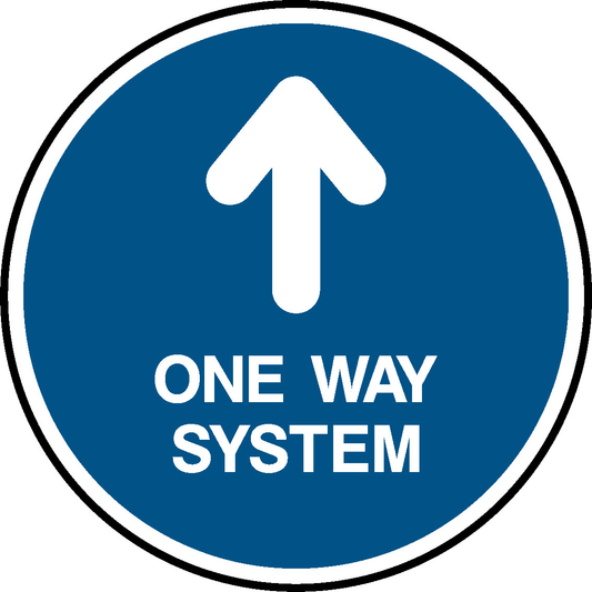 One Way System Floor Graphics Signage - FLOO0027