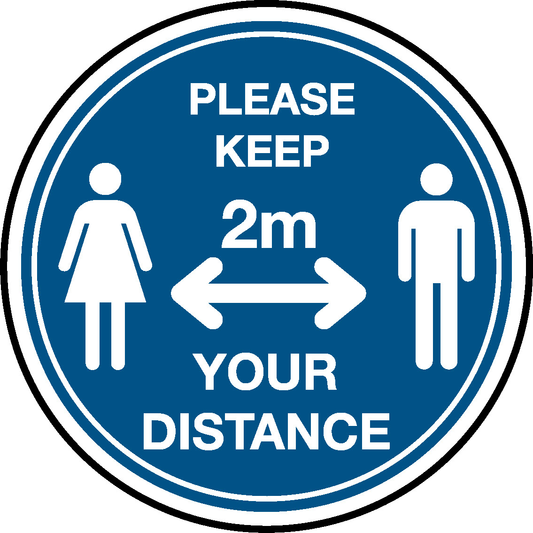 Please keep your distance 2m Floor Graphics Signage - FLOO0035