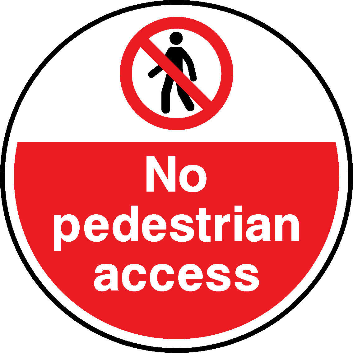 No Pedestrian Access Floor Graphics Signage - FLOO0012