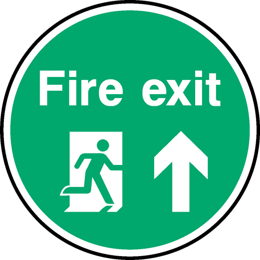 Fire Exit Floor Graphics Signage - FLOO0021