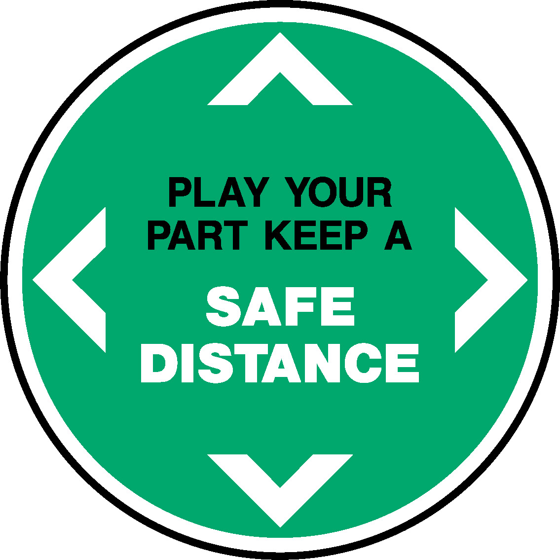 Play Your Part Keep A Safe Distance Floor Graphics Signage - FLOO0023