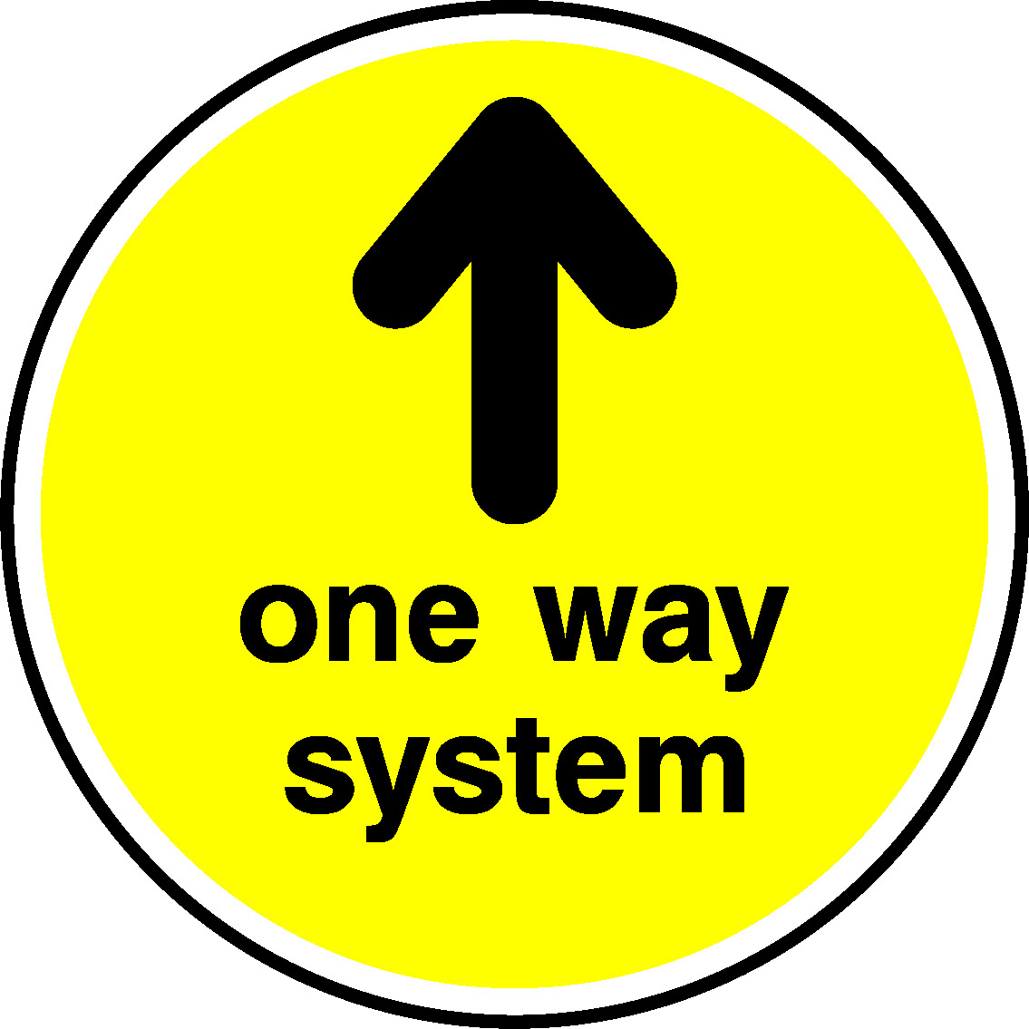 One Way System Floor Graphics Signage - FLOO0041