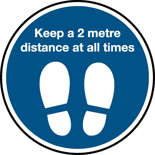 Keep A 2 Metre Distance At All Times Floor Graphics Signage - FLOO0032