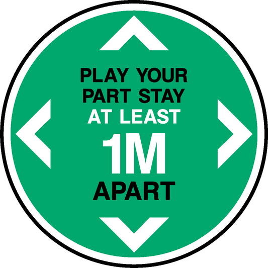 Play Your Part Stay At Least Apart Floor Graphics Signage - FLOO0024