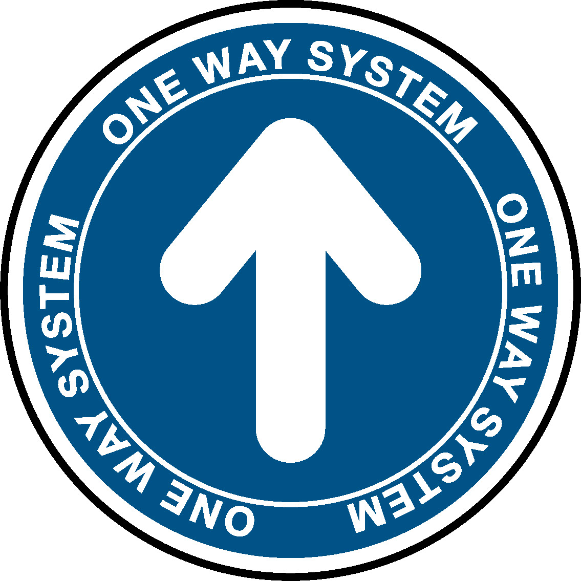 One Way System Floor Graphics Signage - FLOO0033