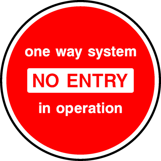 One Way System No Entry In Operation Floor Graphics Signage - FLOO0040