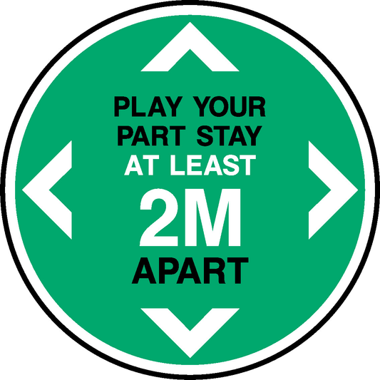 Play Your Part Stay At Least Apart Floor Graphics Signage - FLOO0025