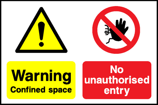 Warning Unauthorised Confined Space Entry Multi Purpose Signage - MULT0021