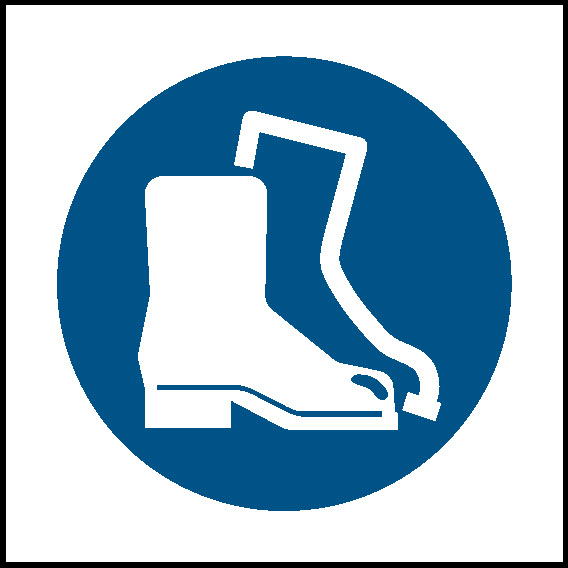 Wear Protective Boots Mandatory Signs Personal Protective Equipment Signage - PPE0055.