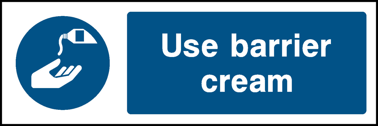 Use Barrier Cream Mandatory Signs Personal Protective Equipment Signage - PPE0020.