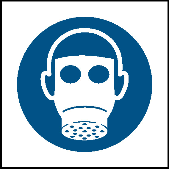 Wear Gas Mask Mandatory Signs Personal Protective Equipment Signage - PPE0056.