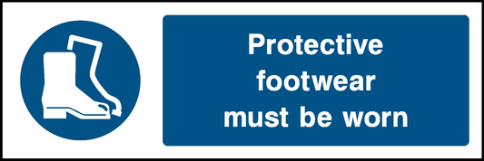 Protective Footwear Must Be Worn Mandatory Signs Personal Protective Equipment Signage - PPE0016.