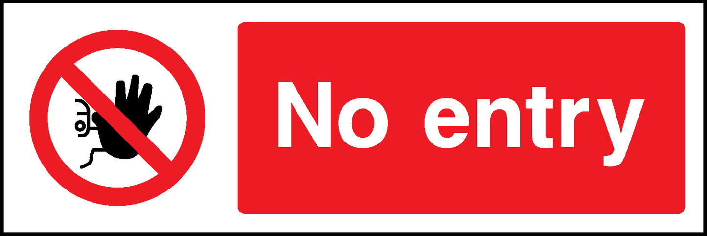 No Entry Prohibition Access Restricted Signage - ACCE0007