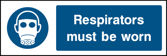 Respirators Oo Must Be Worn Mandatory Signs Personal Protective Equipment Signage - PPE0017.