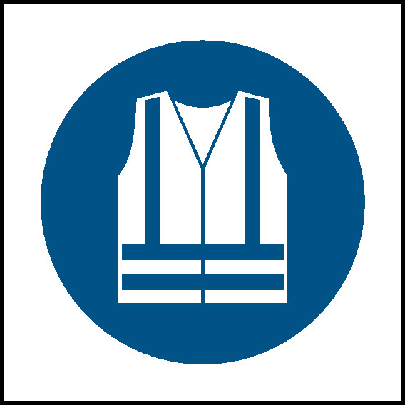 Wear High Visibility Vest Mandatory Signs Personal Protective Equipment Signage - PPE0062.