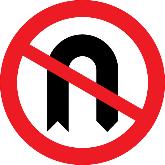 No U Turns Road Traffic Regulatory Signage - REGU0031