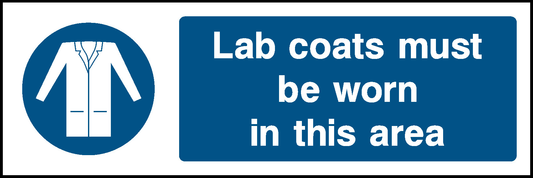 Lab Coats Must Be Worn In This Area Mandatory Signs Protective Clothing Signage - PROT0005