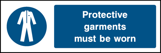 Protective Garments Must Be Worn Mandatory Signs Protective Clothing Signage - PROT0001