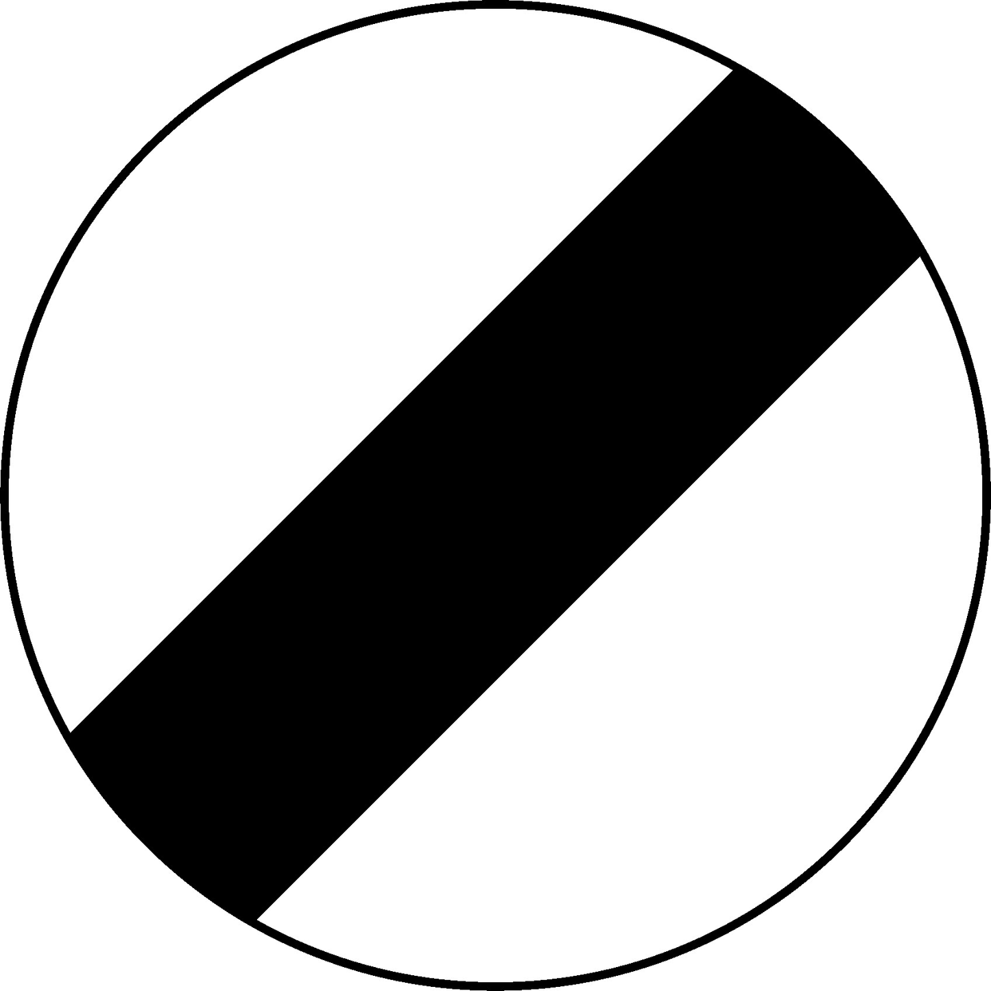 National Speed Limit Road Traffic Regulatory Signage - REGU0018