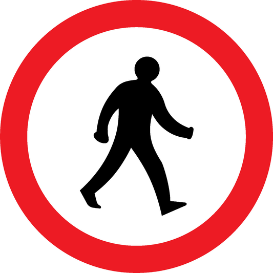 Walking Road Traffic Regulatory Signage - REGU0025