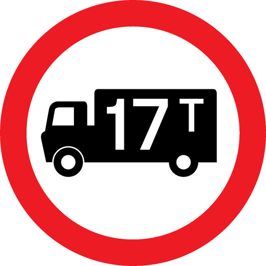 17 Tonne Limit Road Traffic Regulatory Signage - REGU0030