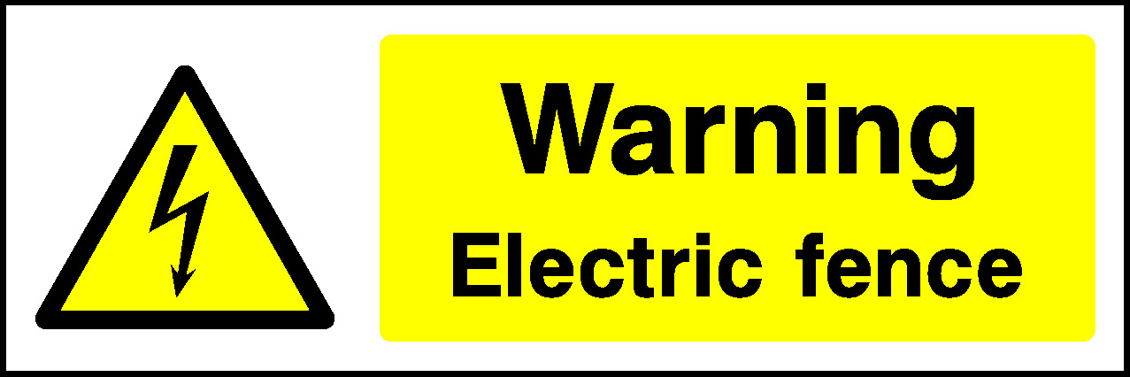 Warning Electric Fence Security Signage - SECU0015