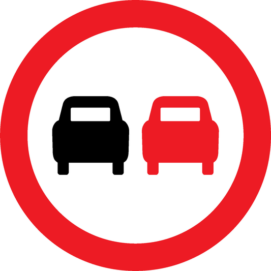 No Overtaking Road Traffic Regulatory Signage - REGU0026