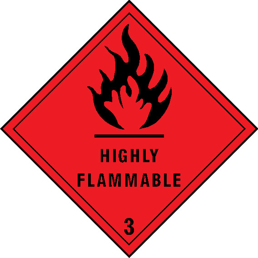 Highly Flammable 3 Dangerous Substances Signage - DANG0002