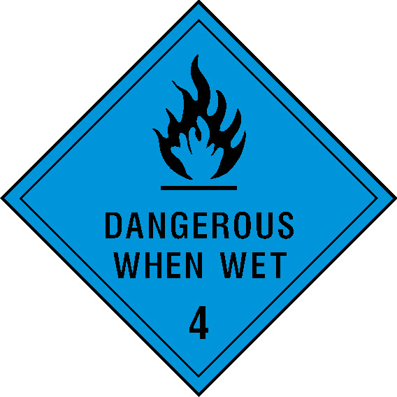 Dangerous When Wet 4 Dangerous Substances Signage - DANG0019