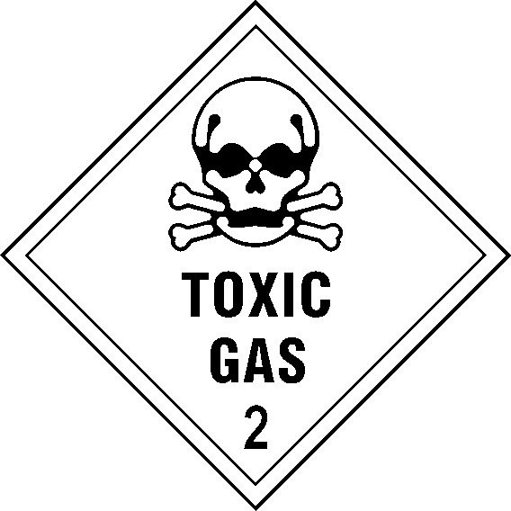 Toxic Gas 2 Dangerous Substances Signage - DANG0025