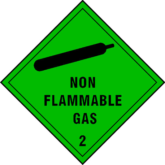 Non Flammable Gas 2 Dangerous Substances Signage - DANG0011