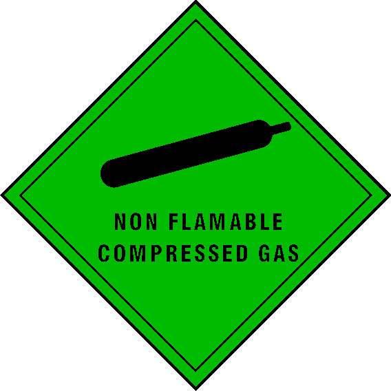 Non Flamable Compressed Gas Dangerous Substances Signage - DANG0007