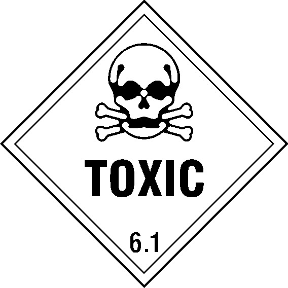 Toxic 6.1 Dangerous Substances Signage - DANG0024