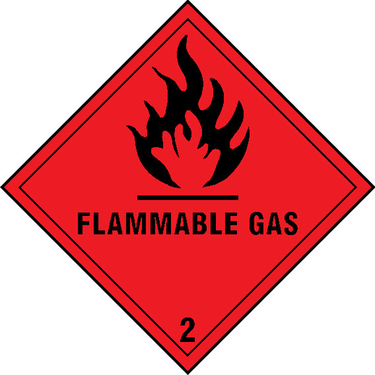 Flammable Gas 2 Dangerous Substances Signage - DANG0004