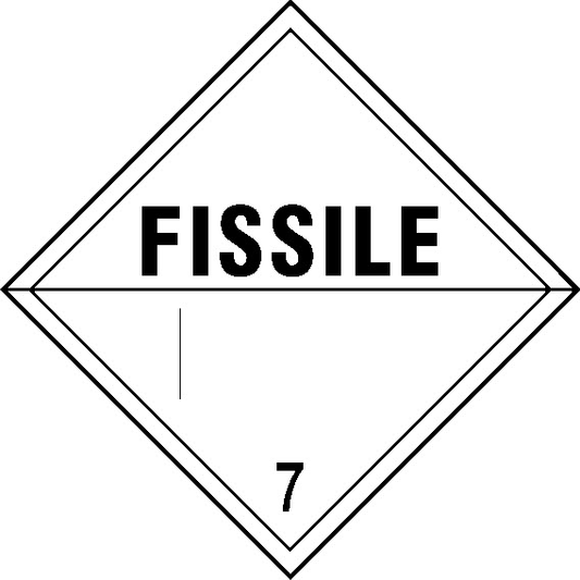 Fissile 7 Dangerous Substances Signage - DANG0028