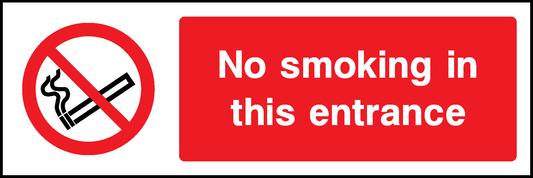 No Smoking In This Entrance Prohibition Smoking Signage - SMOK0013