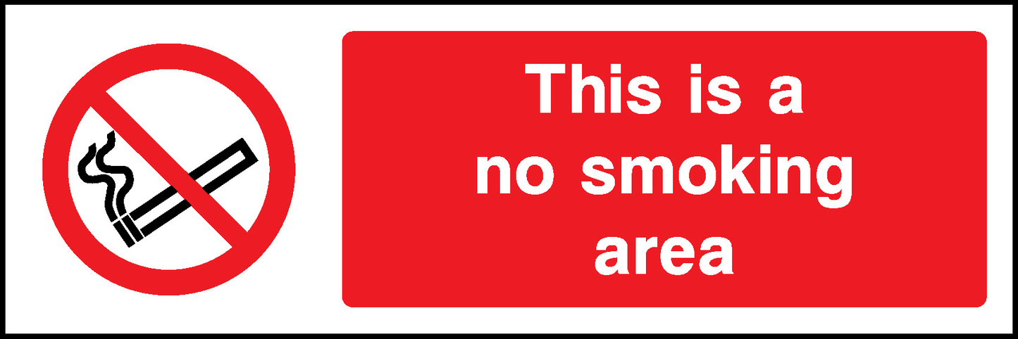 This Is A No Smoking Area Prohibition Smoking Signage - SMOK0002