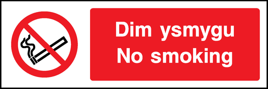 Dim Ysmygu No Smoking Prohibition Smoking Signage - SMOK0035