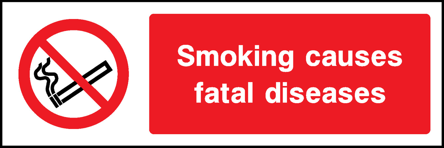 Smoking Causes Fatal Diseases Prohibition Smoking Signage - SMOK0020