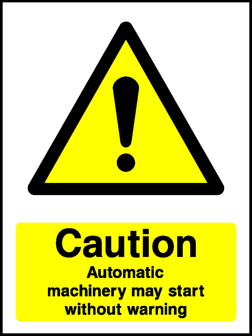 Caution Automatic Machinery May Start Without Warning Countryside & Agriculture Signage - COUN0061